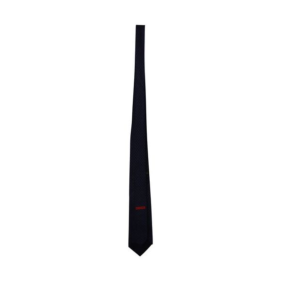 Bvlgari Printed Tie in Navy Blue Silk - Picture 3 of 5